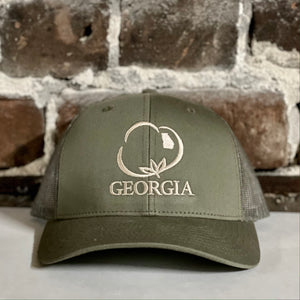 Georgia Hunting Cotton Trucker Hat Solid Green