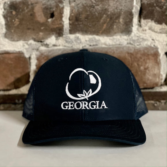 Georgia Original Cotton Trucker Hat Solid Navy