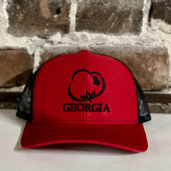 Georgia Bulldog Cotton Trucker Hat Red with Black