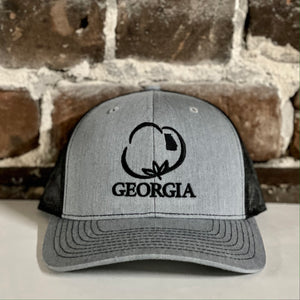 Georgia Bulldog Trucker Hat Heather with Black