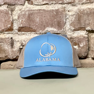 Alabama Hunting Cotton Trucker Hat Blue/Tan