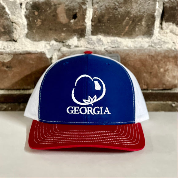 Georgia Original Cotton Trucker Hat Red, White, and Blue