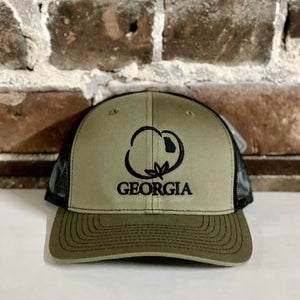 Georgia Bulldog Trucker Hat Green with Black