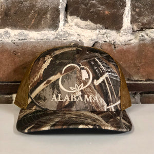 Alabama Hunting Cotton Trucker Hat Camo