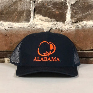 Alabama Tiger Cotton Trucker Hat Solid Navy